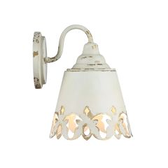 Scalloped Metal 1 Light Vanity Sconce