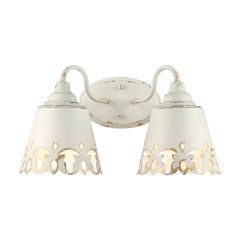 Scalloped Metal 2 Light Vanity Sconce