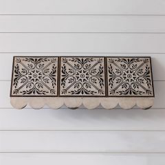 Scalloped Metal Floral Tile Window Awning