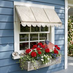 Scalloped Metal Tile Decorative Awning