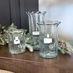 Recycled Glass Votive Holder Set of 3