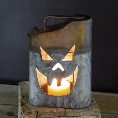 Scary Jack O Lantern Gas Can Luminary