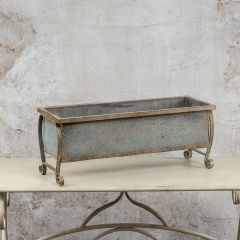 Scrolled Foot Raised Metal Planter