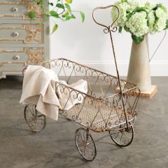 Scrolled Hearts Decorative Metal Wagon