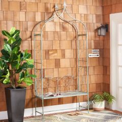 Scrolled Metal Arbor Bench