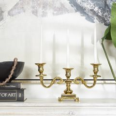 Scrolled Three Arm Candelabra