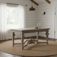 Scrollwork and Finial Wood Dining Table