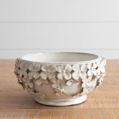 Sculpted 3D Florals Ceramic Bowl