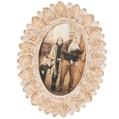 Sculpted Autumn Leaves Photo Frame