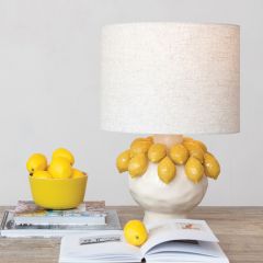 Sculpted Lemons Stoneware Table Lamp