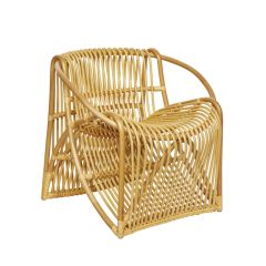 Sculptural Rattan Accent Chair