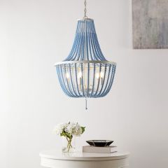 Seaside Cottage Blue Bead Chandelier