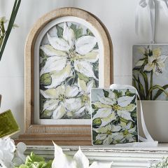 Season's Frost Floral Framed Print