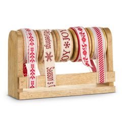 Season's Greetings Assorted Ribbon Set of 5