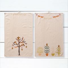 Seasonal Cotton Tea Towel Set of 2
