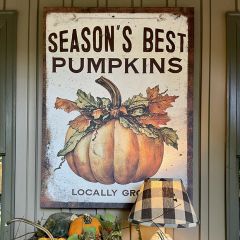 Seasons Best Pumpkins Canvas Wall Art