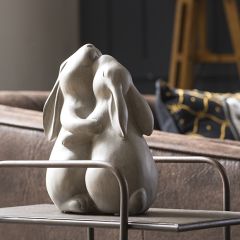 Secret Garden Hugging Rabbits Figurine