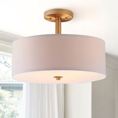 Semi-Flush Ceiling Drum Light