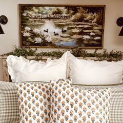 Serene Pond Scene Printed Canvas Wall Art