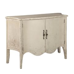 Shabby Chic Scalloped Door Cabinet
