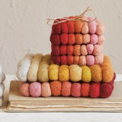 Shades of Love Felt Ball Trivet