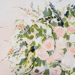 Shades of Peach Floral Canvas Wall Art
