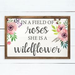She Is A Wildflower Framed Wall Decor