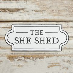 She Shed Metal Wall Sign