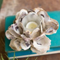 Shell Flower Votive Candle Holder