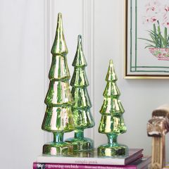 Shimmering Glass Tree Set of 3