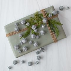 Shiny Silver Ball Garland