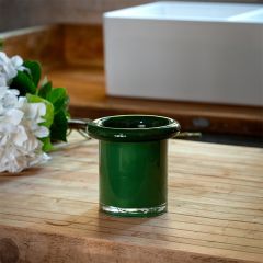 Short Green Glass Stock Vase