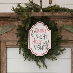 Silent Night Metal Sign