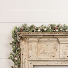 Silver Ball Ornament Garland