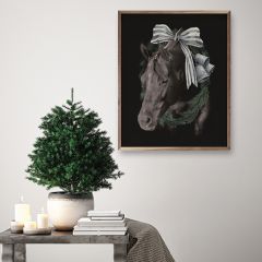 Silver Bells Horse Framed Wall Art