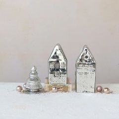 Silver Finish Mercury Glass House