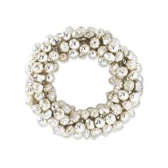 Silver Glass Ornament Wreath