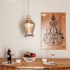 Silver Smooth Glass Globe Pendant Light