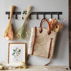 Simple 8 Hook Blacksmith's Coat Rack