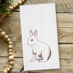 Simple Bunny Flour Sack Tea Towel
