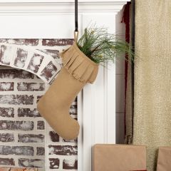 Simple Burlap Ruffled Stocking