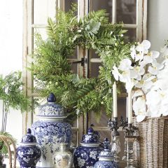 Simple Charms Mixed Fern Wreath