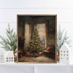 Simple Christmas Tree Framed Wall Art