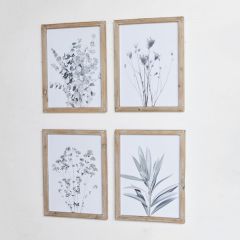 Simple Classics Framed Botanical Wall Decor Set of 4