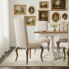 Simple Elegance Linen Upholstered Side Chair