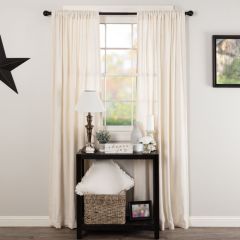 Simple Farmhouse Burlap Curtain Panel Set of 2