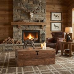Simple Farmhouse Wooden Storage Trunk