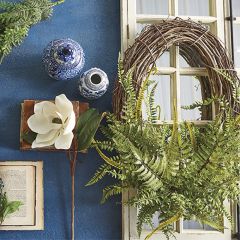 Simple Oval Mixed Fern Wreath
