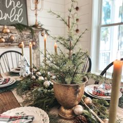 Simple Pine With Burlap Base
