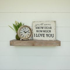 Simple Rustic Floating Wood Wall Shelf 20 inch